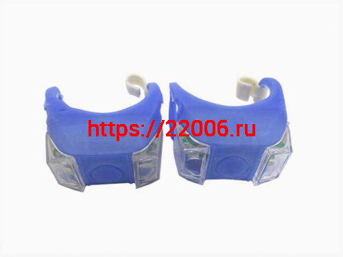 Фонарь 2 диода, 3 режима, силикон синий, с батарейками, HL-009, свет диода синий (2шт-компл) Фонарь 2 диода, 3 режима, силикон синий, с батарейками, HL-009, свет диода синий (2шт-компл)