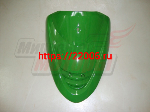 Облицовка передняя верхняя YB50QT-3 Racer Meteor/ ACTIV (ВНИЗУ РЕШЁТКА) зелёная Облицовка передняя верхняя YB50QT-3 Racer Meteor/ ACTIV (ВНИЗУ РЕШЁТКА) зелёная