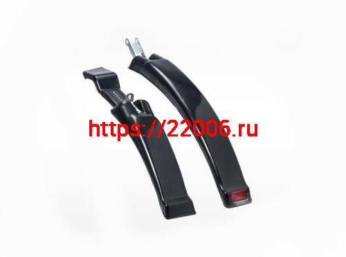 Крылья 26", пластиковые, черные, с катафотом (комплект) 3112615-13