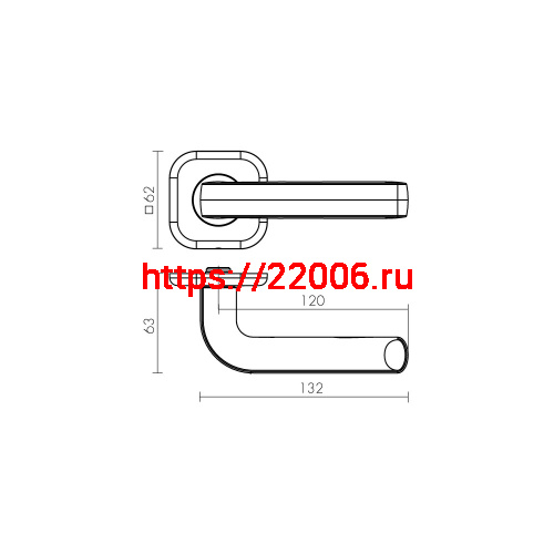 Ручка Fuaro (Фуаро) раздельная K.XL62.TOR (TOR XL) BL-24 черный фото 3