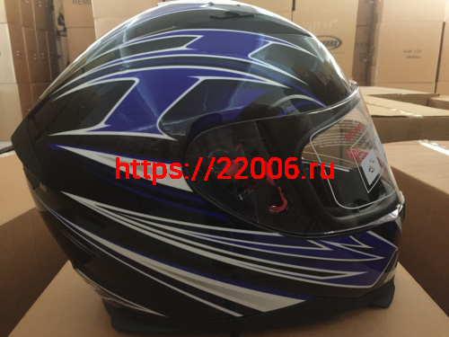 Шлем интеграл COBRA JK313, черный с красным(2), черный/синий(9), размеры M фото 3 Шлем интеграл COBRA JK313, черный с красным(2), черный/синий(9), размеры M фото 3