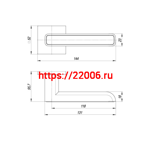 Ручка Punto (Пунто) раздельная K.ARC.Q52.MARS CP/WH-19 хром/белый фото 3