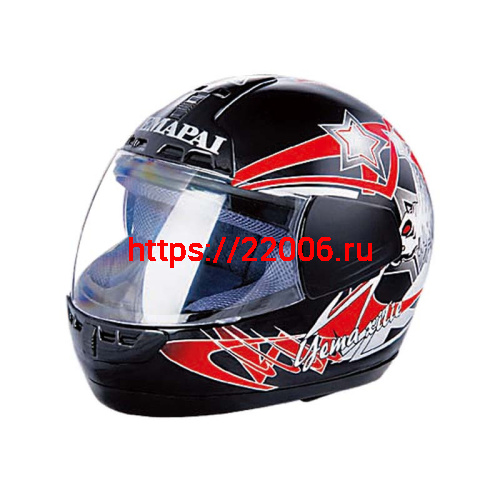 Мотошлем YM-801 черно-красный (XS) Мотошлем YM-801 черно-красный (XS)