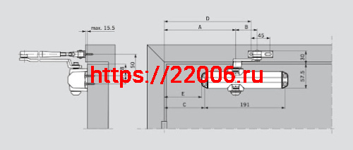 Доводчик Dorma (Дорма) дверной TS Compakt EN 2/3/4, с рычажной тягой, черный фото 2