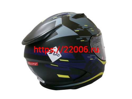 Шлем TVS RACING (Индия) STREET D/V DULL BLACK M.BLUE размер L, + пинлок в комплекте, очки фото 4 Шлем TVS RACING (Индия) STREET D/V DULL BLACK M.BLUE размер L, + пинлок в комплекте, очки фото 4