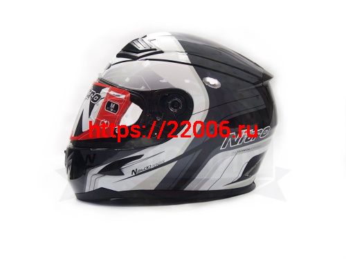 Шлем интеграл NITRO N2400 PIONEER (Black/Gun/White/Silver), размер L (6 шт в кор.) фото 3