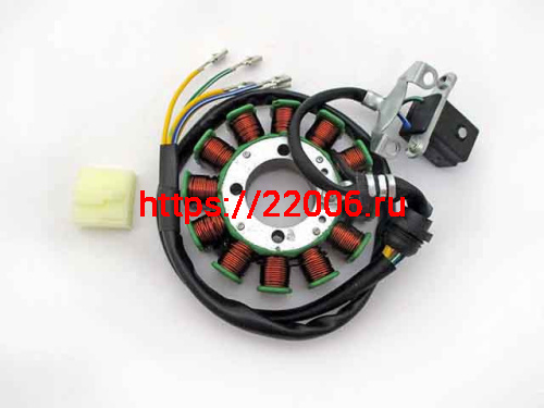 Статор генератора 157FMI, 162FMJ, 166FMM (CG, CB) (12 катушек) (d32mm) (d5x3) Статор генератора 157FMI, 162FMJ, 166FMM (CG, CB) (12 катушек) (d32mm) (d5x3)