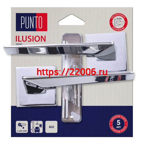 Ручка Punto (Пунто) раздельная LM/A K.QS52.ILUSION/HD CP-8 хром Ручка Punto (Пунто) раздельная LM/A K.QS52.ILUSION/HD CP-8 хром