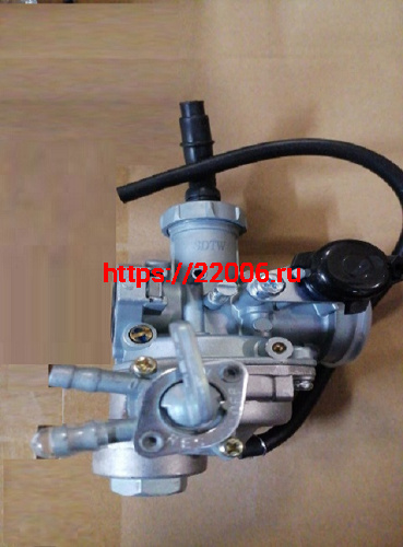 Карбюратор ACTIVE 125 PZ-22 (ATV CT110) бензокран встроен в карбюратор, 2 штуцера, d-22mm