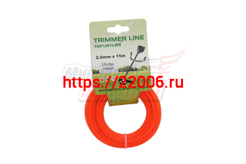 Леска триммерная (2,0*15м) TRIMMER LINE с картонной этикеткой (круглая)