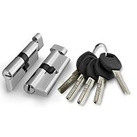 Цилиндровый Punto (Пунто) механизм (A202/90) A2002Knob90(50+10+30) с вертушкой SN никель