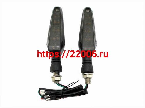 Указатель поворота светодиодный №18 (LED-R239) черный (2 штуки)