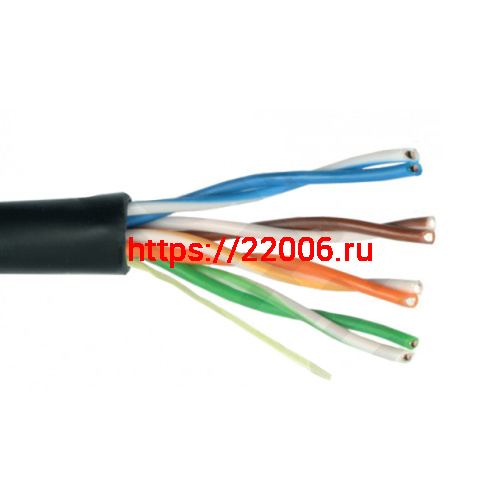 Кабель PLEXUS UTP 4PR 24AWG Cu CAT 5e, OUTDOOR (0.48) 305м