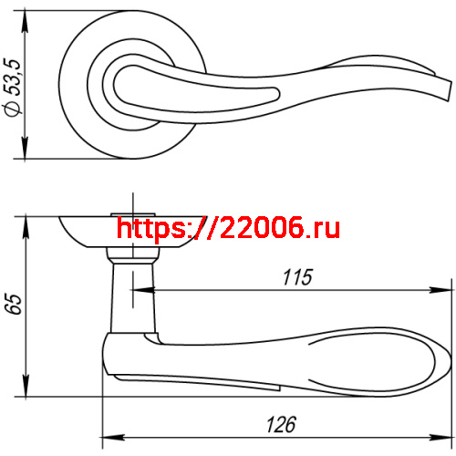 Ручка Punto (Пунто) раздельная R.TL54.SALSA (SALSA TL) ABG-6 зеленая бронза фото 3