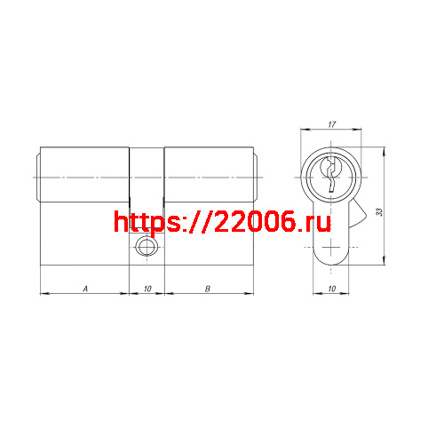 Цилиндровый Ajax (Аякс) механизм (AZ100/60) AZ1000Key60 (25+10+25) CP хром фото 3 Цилиндровый Ajax (Аякс) механизм (AZ100/60) AZ1000Key60 (25+10+25) CP хром фото 3