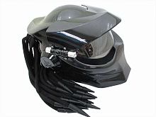 Мотошлем хищник черный (M)