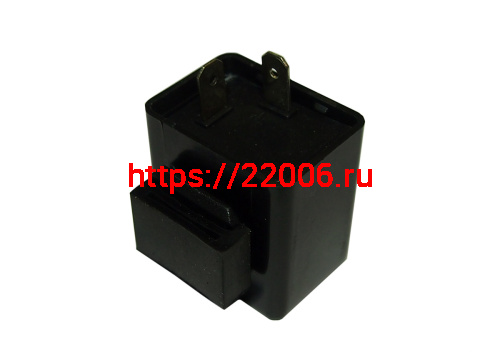 Реле поворотов 2 конт. без проводов  YBR125 круглое/квадратное без звука (НАБОР) фото 2