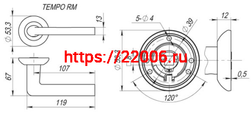 Ручка Fuaro (Фуаро) раздельная TEMPO RM AB/GP-7 фото 3 Ручка Fuaro (Фуаро) раздельная TEMPO RM AB/GP-7 фото 3