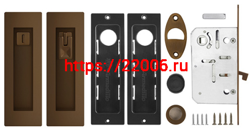 Набор Armadillo (Армадилло) для раздвижных дверей SH011 URB BB-17 Коричневая бронза фото 2 Набор Armadillo (Армадилло) для раздвижных дверей SH011 URB BB-17 Коричневая бронза фото 2