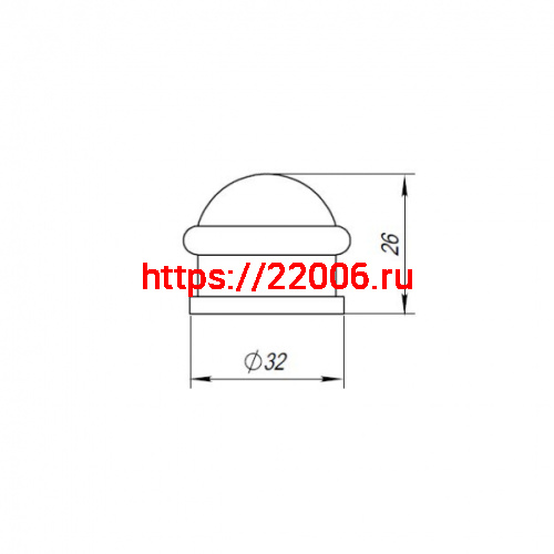 Упор Punto (Пунто) дверной напольный DFIX/F26 (DS PF-26) CP-8 хром фото 3 Упор Punto (Пунто) дверной напольный DFIX/F26 (DS PF-26) CP-8 хром фото 3