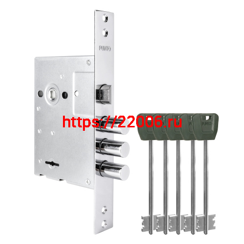 Замок Punto (Пунто) врезной сувальдный MDV30/S-65.77 CP хром (длинный ключ) тех.уп. Замок Punto (Пунто) врезной сувальдный MDV30/S-65.77 CP хром (длинный ключ) тех.уп.