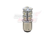 Лампа 12 В BA15D, 13 светодиодов 5050SMD, красная