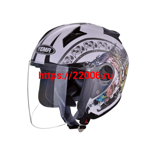 Мотошлем YM-616 белый (S) Мотошлем YM-616 белый (S)