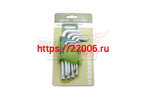 Набор ключей torx Г-обр. CV (Т10-Т50) 9шт. Дело Техники 563090-ДТ