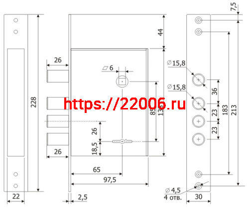 Замок Guardian (Гардиан) врезной сувальдный с защёлкой ЗВ 30.04, 4 кл. (длинный кл. 59 мм) /123:185:2/ фото 2 Замок Guardian (Гардиан) врезной сувальдный с защёлкой ЗВ 30.04, 4 кл. (длинный кл. 59 мм) /123:185:2/ фото 2