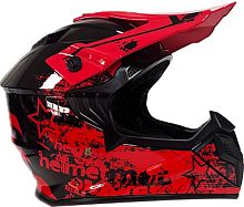 Мотошлем VIRTUE MD-911 Кросс красный с надписью (S)