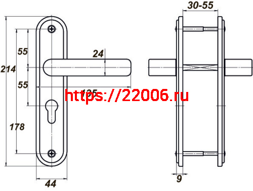 Ручка дверная Mettem (Меттэм) для ЗВ4 НР0901 (плоская) медный антик фото 2 Ручка дверная Mettem (Меттэм) для ЗВ4 НР0901 (плоская) медный антик фото 2