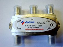 S04-04 делитель сигнала 1вход -4 выхода 5-2150 МГц