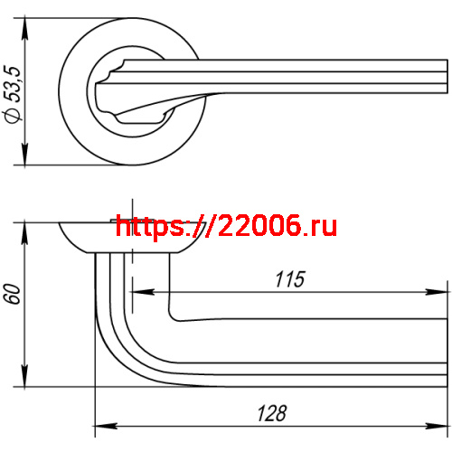 Ручка Punto (Пунто) раздельная BOLERO TL SN/CP-3 матовый никель/хром фото 3 Ручка Punto (Пунто) раздельная BOLERO TL SN/CP-3 матовый никель/хром фото 3