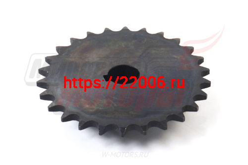 Звезда ведомая 26z (530) мотобуксировщика (d=25мм, шаг 15,875, шпонка 8мм) фото 2 Звезда ведомая 26z (530) мотобуксировщика (d=25мм, шаг 15,875, шпонка 8мм) фото 2