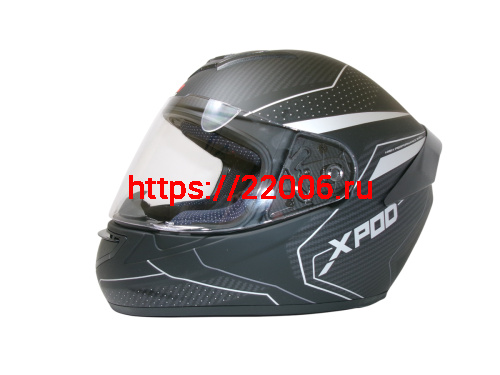 Шлем TVS RACING (Индия) XPOD DULL BLACK SILVER размер M фото 2 Шлем TVS RACING (Индия) XPOD DULL BLACK SILVER размер M фото 2