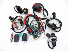 Проводка ATV (cdi, кат.заж, переключатель, замок, статор 2 кат., реле напр., реле стартера, свеча)