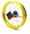 Диск колеса задний алюминиевый на спицах 1.85 - 12" цвет золотой, дисковый тормоз ось 15мм Питбайк Диск колеса задний алюминиевый на спицах 1.85 - 12" цвет золотой, дисковый тормоз ось 15мм Питбайк