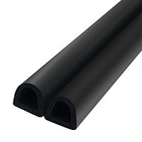 Самоклеящийся Trelleborg (Треллеборг) уплотнитель, профиль D-LIST 14x12 мм, черный (бобина 150 м)