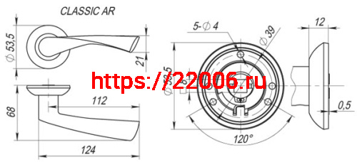Ручка Fuaro (Фуаро) раздельная R.AR54.CLASSIC (CLASSIC AR) 140mm CP-8 хром фото 2 Ручка Fuaro (Фуаро) раздельная R.AR54.CLASSIC (CLASSIC AR) 140mm CP-8 хром фото 2