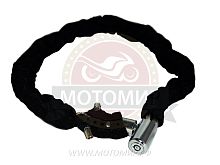 Трос противоугонный мото/скутер FS5001 8х100см  (классика, снаружи текстильный,внутри цепь, 2 ключа