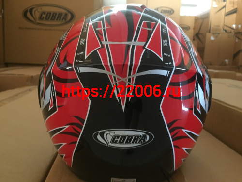 Шлем модуляр COBRA JK111, черный с красным графика(9), с очками, размеры XL фото 2 Шлем модуляр COBRA JK111, черный с красным графика(9), с очками, размеры XL фото 2