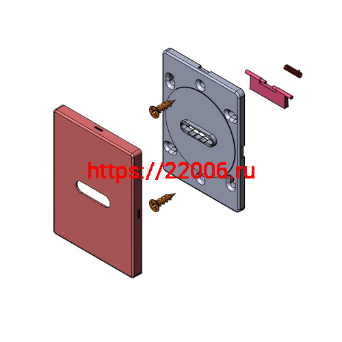 Накладка Fuaro (Фуаро) на сувальдный замок ESC.S-auto.RL/K.486 CP (ESC 486-S-auto RL) хром (1шт.) фото 2