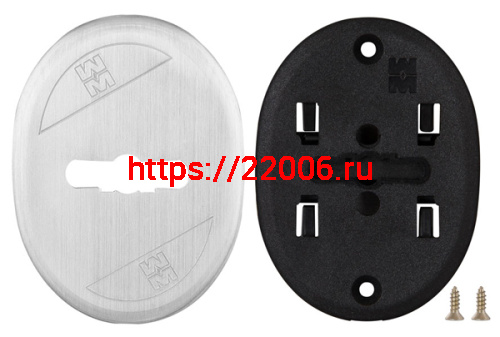 Накладка Mottura (Моттура) на сувальдный замок овальная со шторкой 95.324 (МАТОВЫЙ ХРОМ), 1 шт