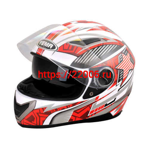 Мотошлем YM-826 красный (М) Мотошлем YM-826 красный (М)