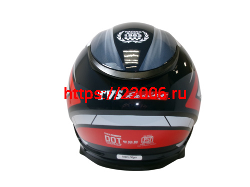 Шлем TVS RACING (Индия) STREET D/V NAVY BLUE RED размер XL, + пинлок в комплекте, очки фото 3