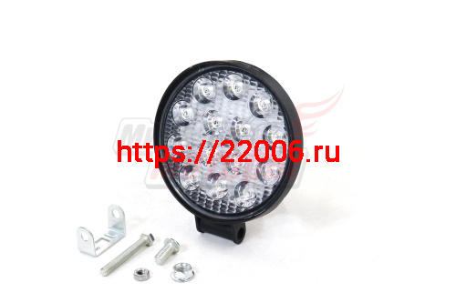 Фара светодиодная 42W 14 диодов SMD, 25мм круг. мет. корпус, дальний свет (Spot) Фара светодиодная 42W 14 диодов SMD, 25мм круг. мет. корпус, дальний свет (Spot)