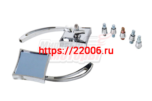 Зеркала (078) эксклюзив квадрат металл Хром (в уп. 40 пар)