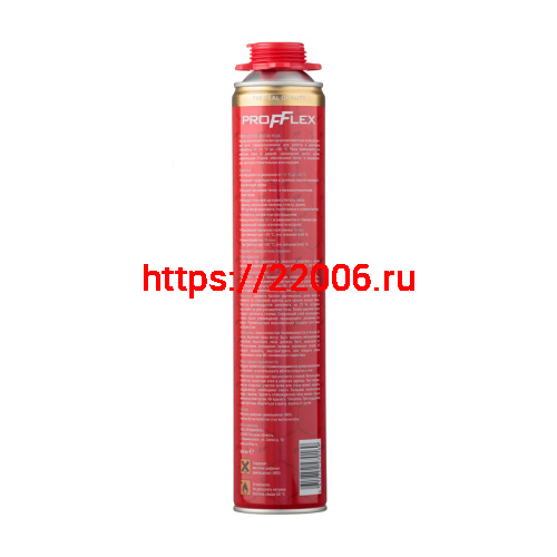 Пена монтажная PROFFLEX PRO RED Plus 65л летняя фото 2 Пена монтажная PROFFLEX PRO RED Plus 65л летняя фото 2