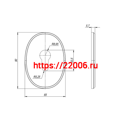 Накладка Fuaro (Фуаро) на цилиндр ESC.C.ECO/OV.473 (ESC 473 eco) BL черный фото 3 Накладка Fuaro (Фуаро) на цилиндр ESC.C.ECO/OV.473 (ESC 473 eco) BL черный фото 3