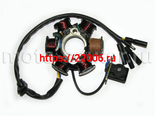 Статор генератора 139FMB 6 катушек + 5 проводов Статор генератора 139FMB 6 катушек + 5 проводов